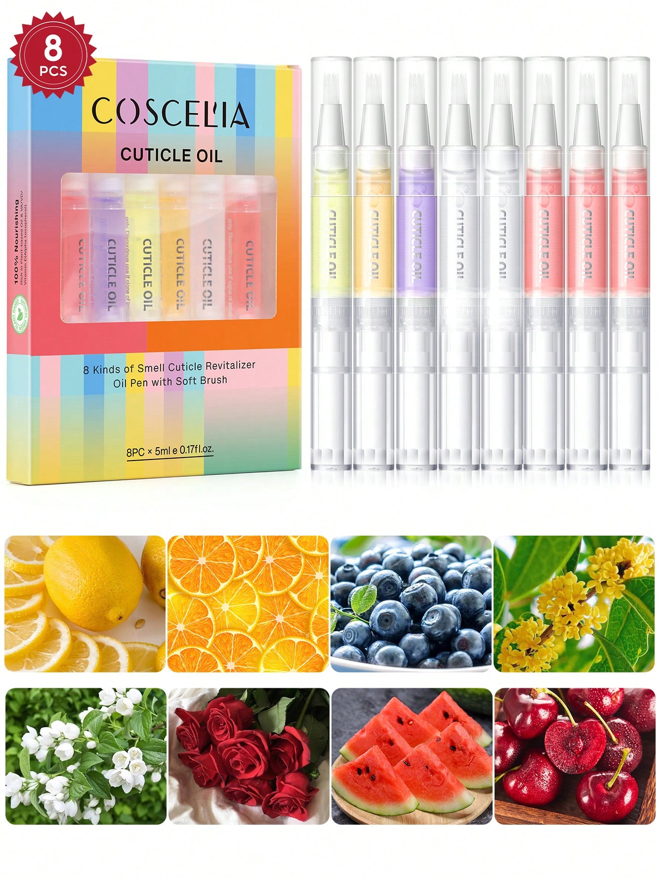 Health & Wellness Tablet Cutter - coscelia 1/4/5/8/16PCS 5ML Nail Cuticle Oil