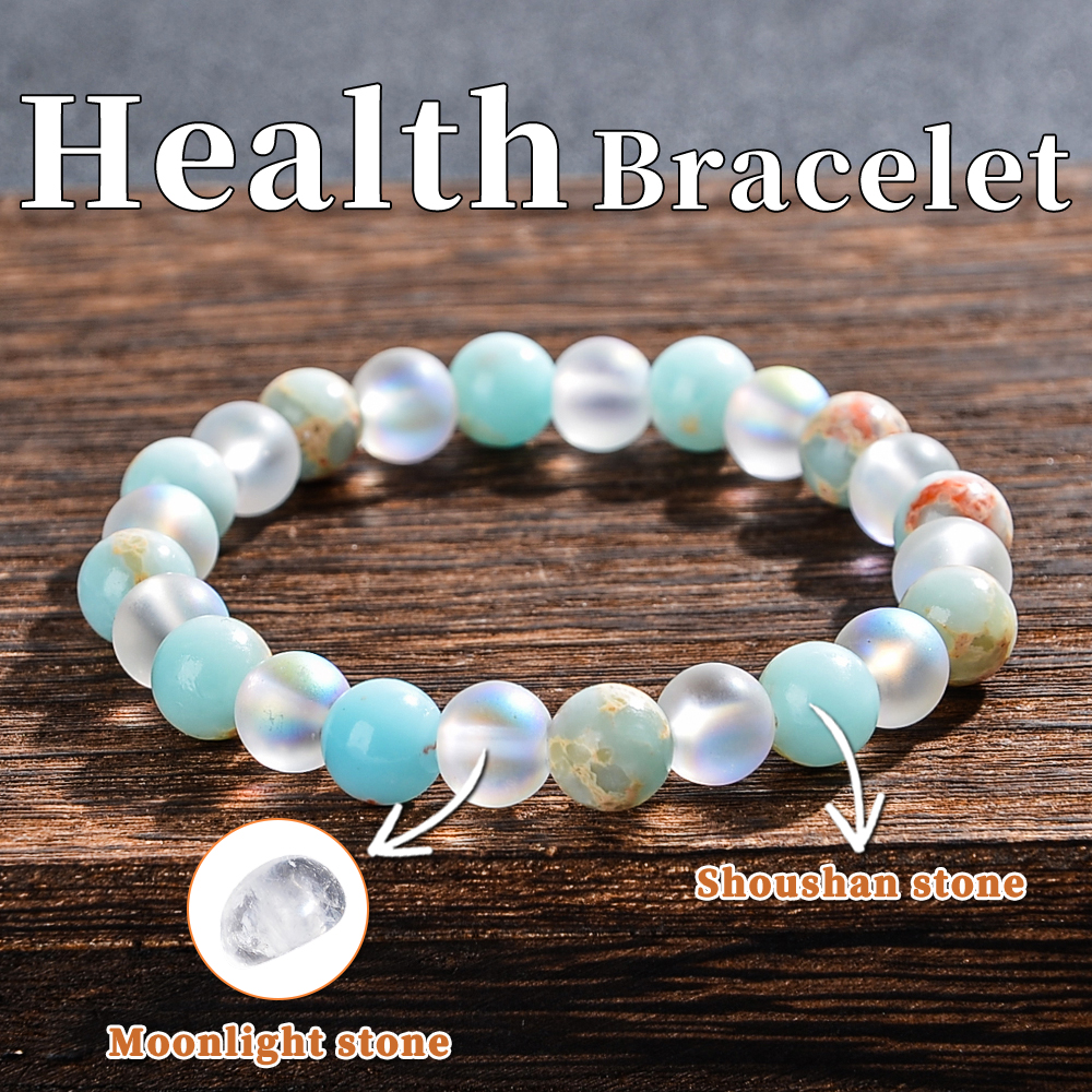 Longevity Health & Wellness Hotel - 8mm Natural Shoushan Stone Health Bracelet,
