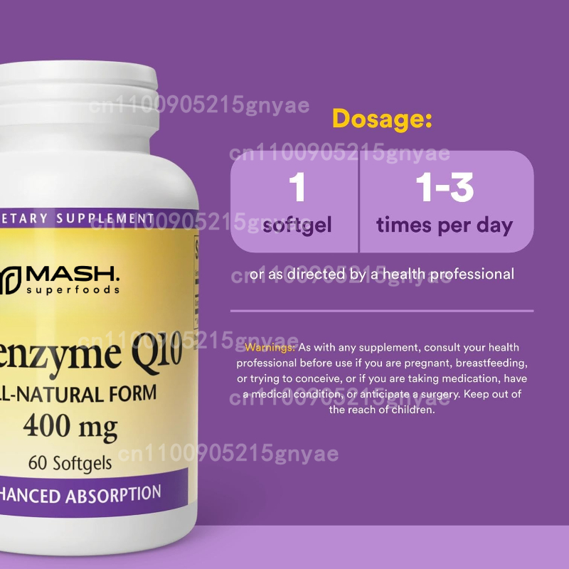 120PCS Coenzyme Q10 Capsules P - Health Wellness Food reseña y precio