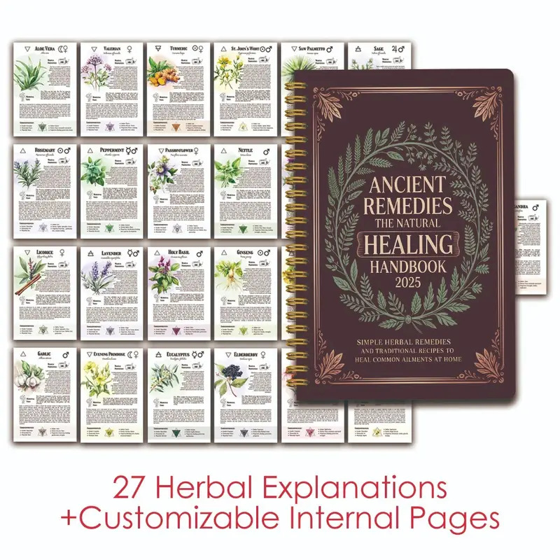 Natural Remedies Handbook with - Health & Wellness Tablet Cutter reseña y precio