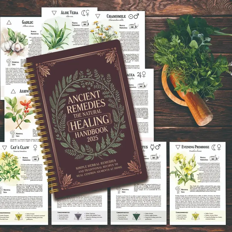Natural Remedies Handbook with - Health & Wellness Tablet Cutter reseña y precio